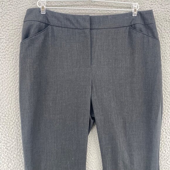 Chicos Pants Womens 2 US 12 Short Gray Stretch Straight Leg Office Career Work - Picture 2 of 13